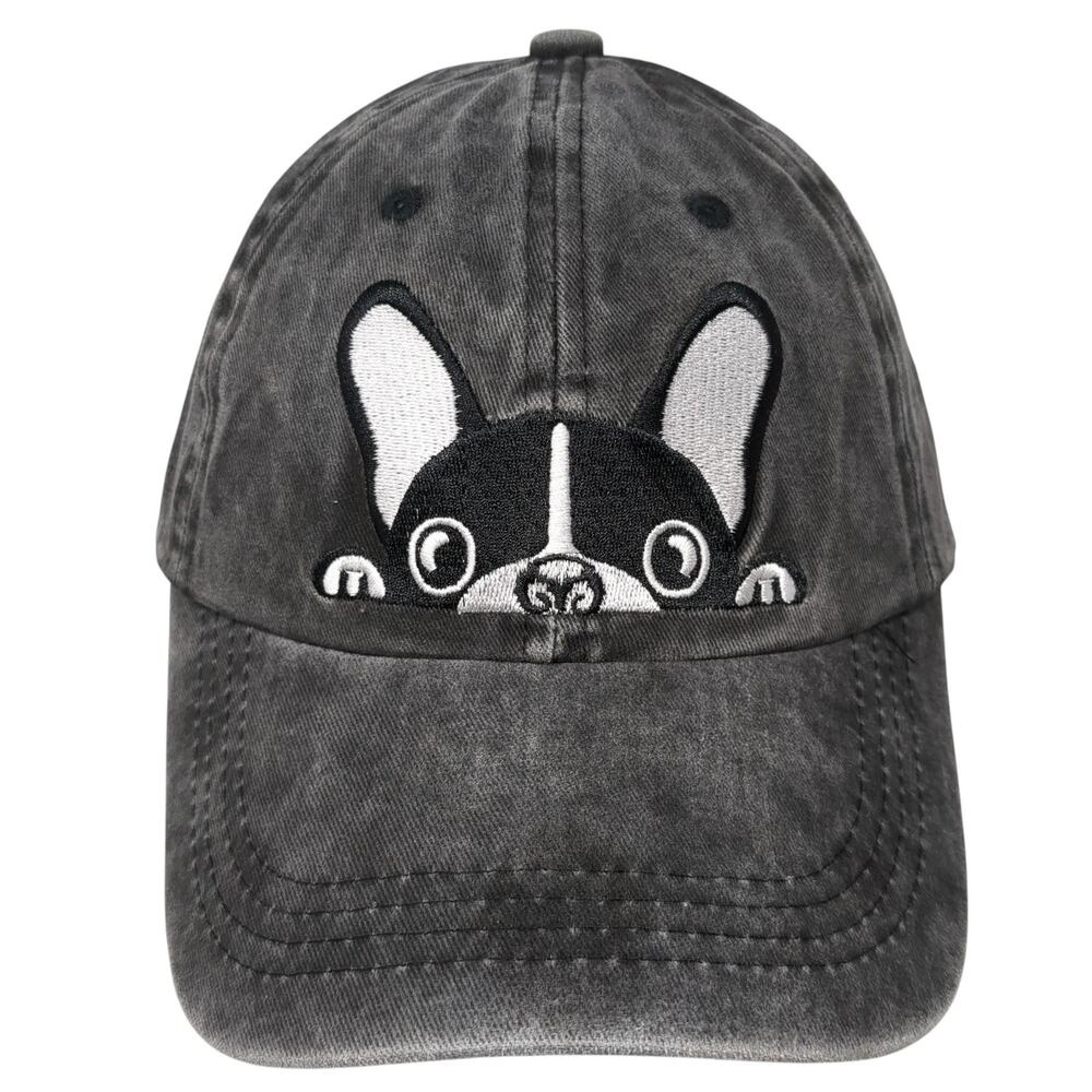 Aldeal Slideback Baseball Hat Gray One Size Embroidered Dog Adjustable